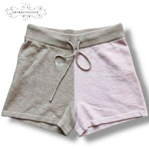 Anthropologie Saturday Sunday Lea Colorblock Knit Lounge Shorts Pink Rare | Sz M